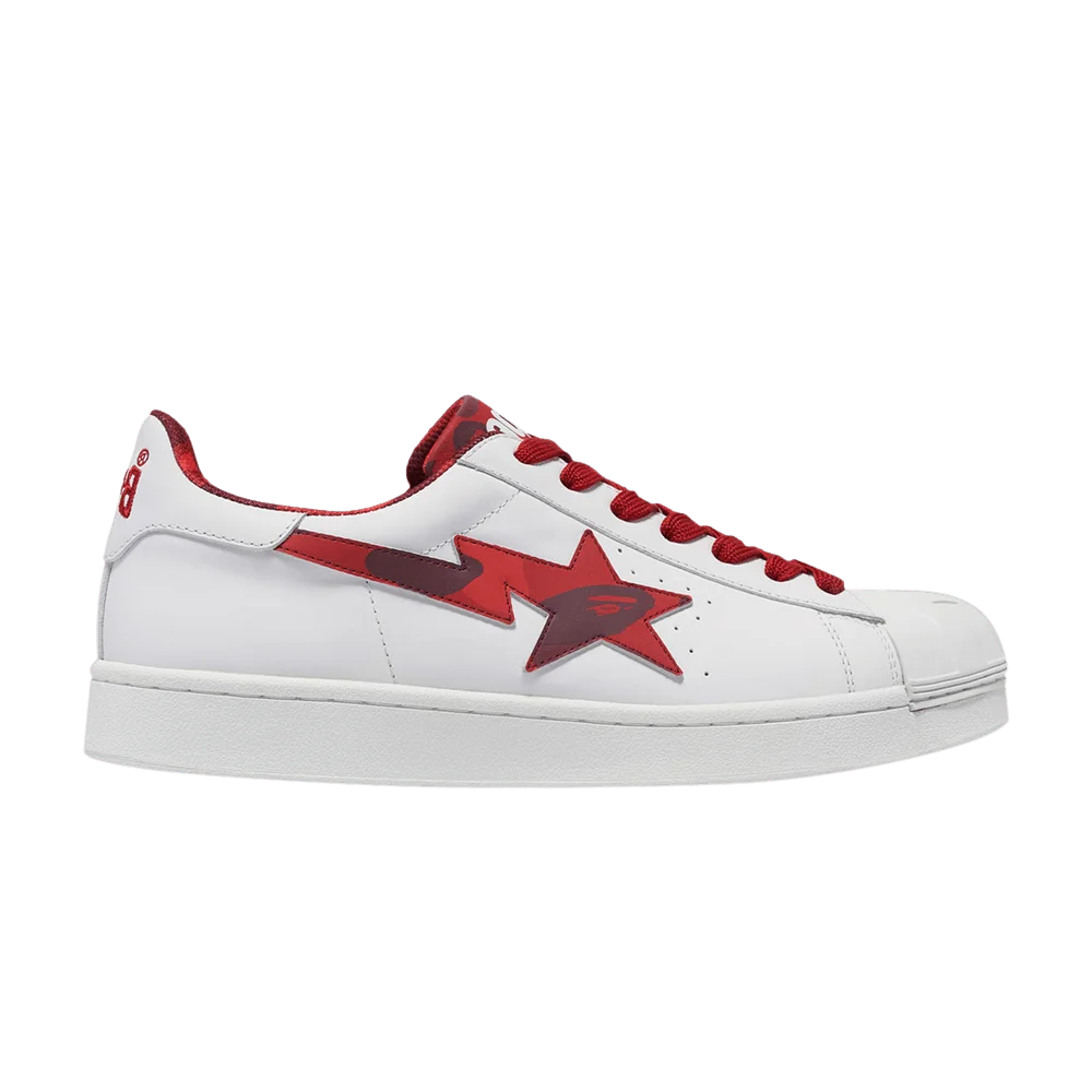 Кроссовки BAPE Wmns Skullsta 'White Red'