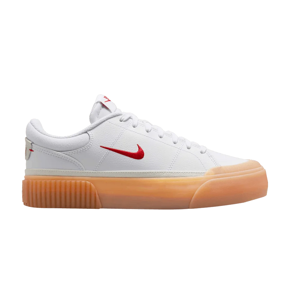 Krossovki-Nike-Wmns-Court-Legacy-Lift-White-University-Red-Gum