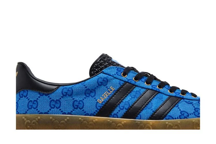 Кроссовки adidas x Gucci Gazelle 'Blue GG Monogram'