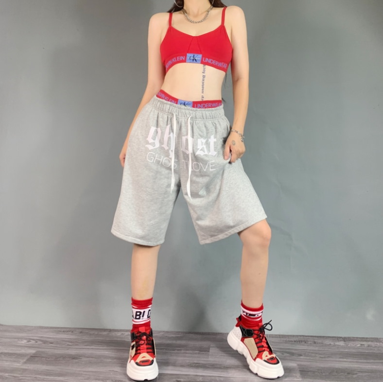 2021-Ghost-Love-Hip-hop-Shorts-Red-Grey-9