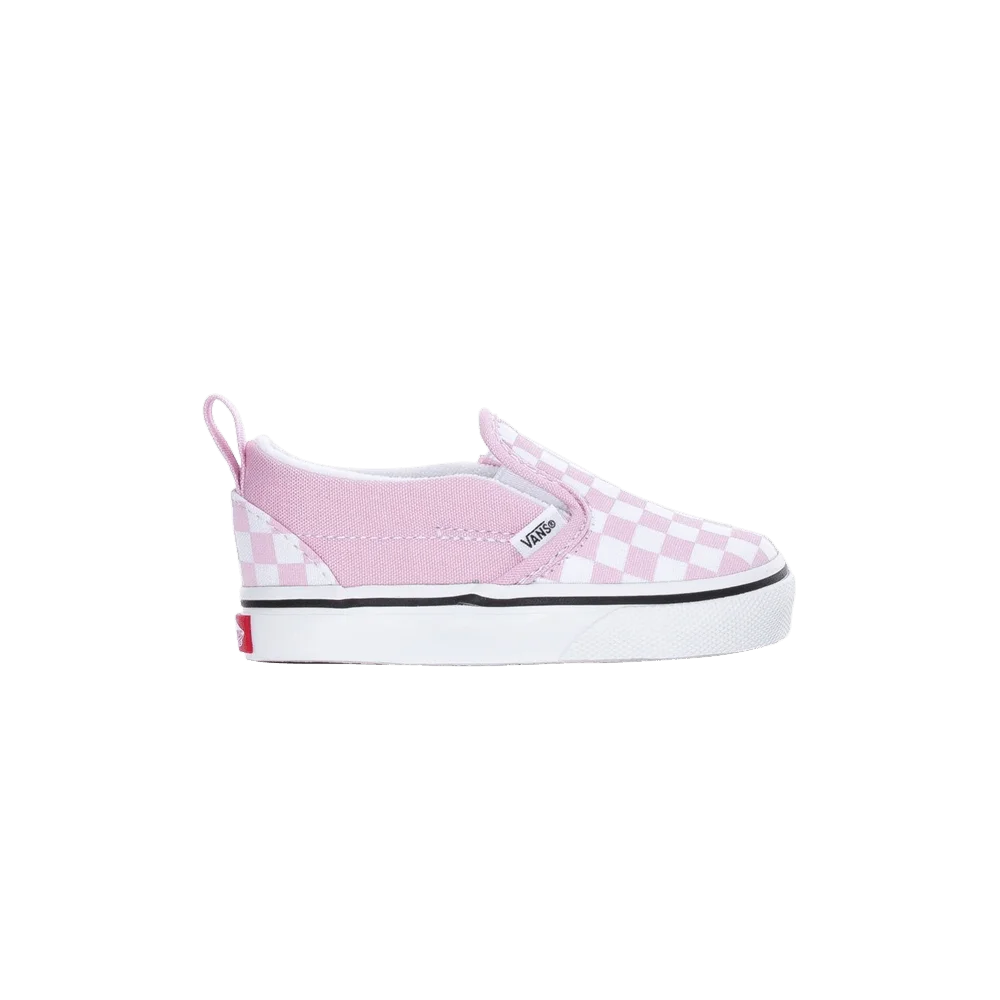 Krossovki-Vans-Slip-On-V-Toddler-Lilac-Checkerboard