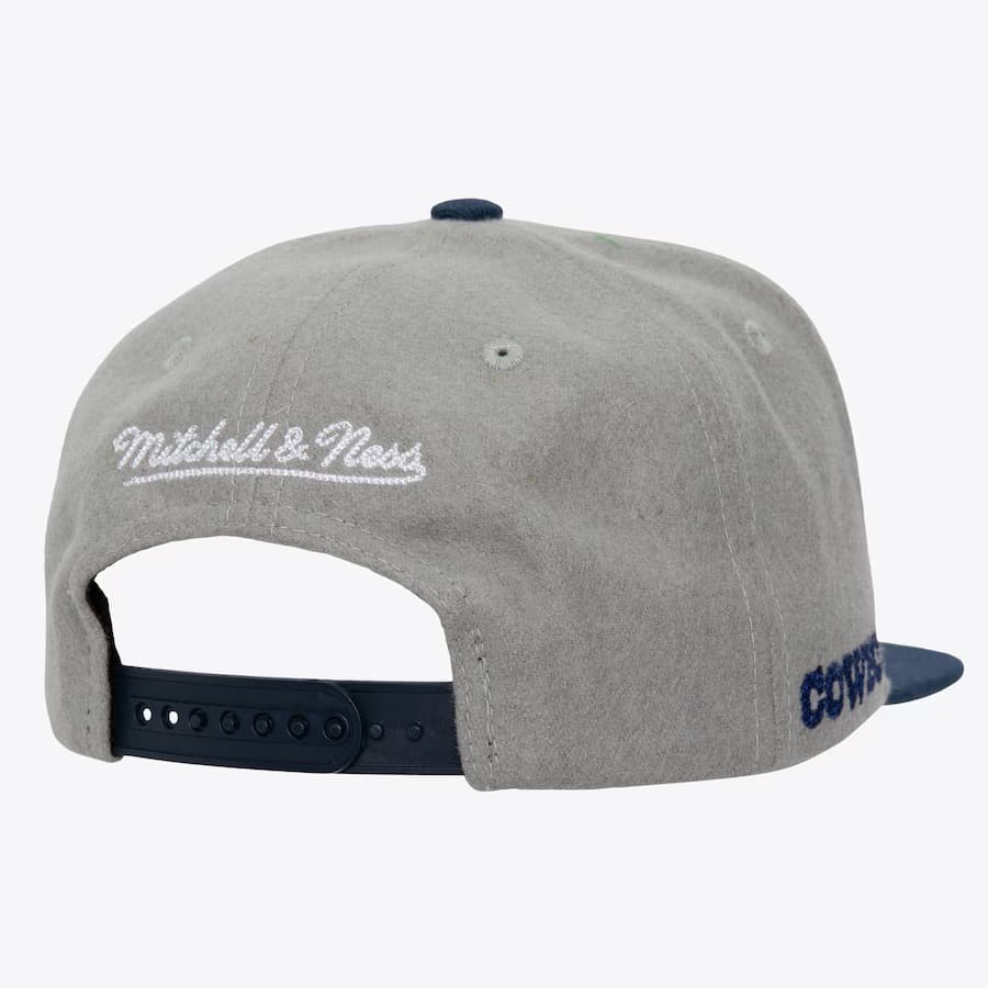 Бейсболка Mitchell & Ness Gray Dallas Cowboys Melt Stitch Snapback Hat