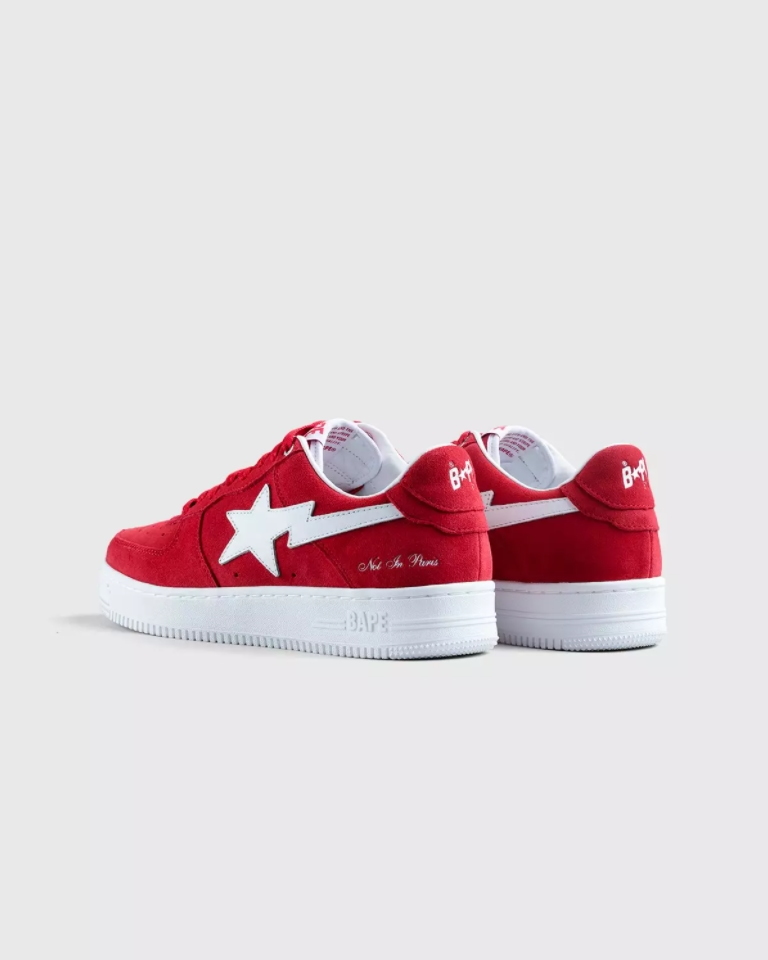 Кроссовки Highsnobiety x A Bathing Ape Bapesta Not In Paris Pack – Red