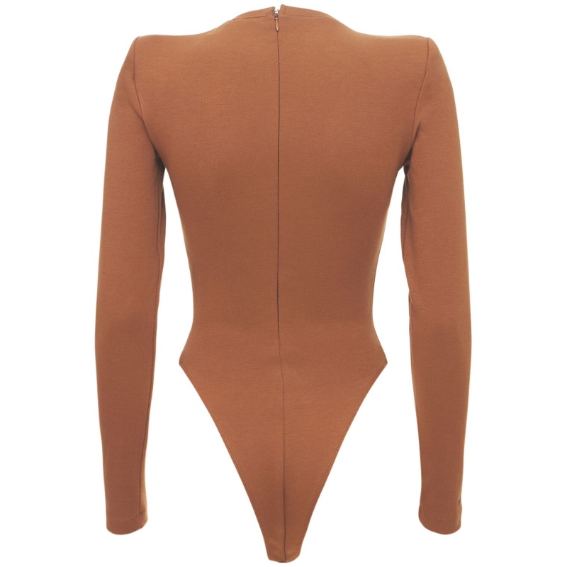 Боди adidas Ivy Park 3-Stripes Bodysuit (Plus Size) Wild Brown