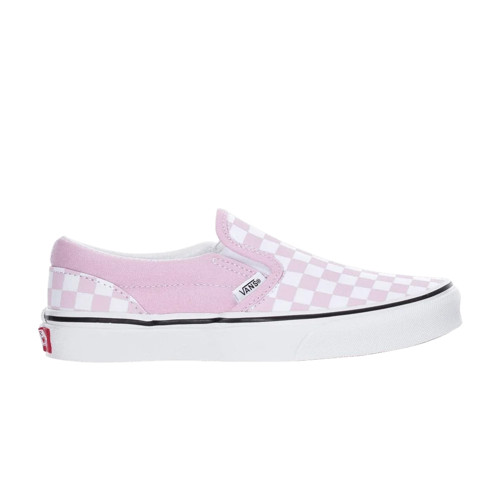 Krossovki-Vans-Classic-Slip-On-Kids-Lilac-Checkerboard