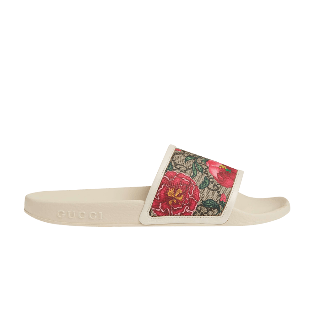 Кроссовки Gucci Wmns GG Slide 'Flora Print - Beige'