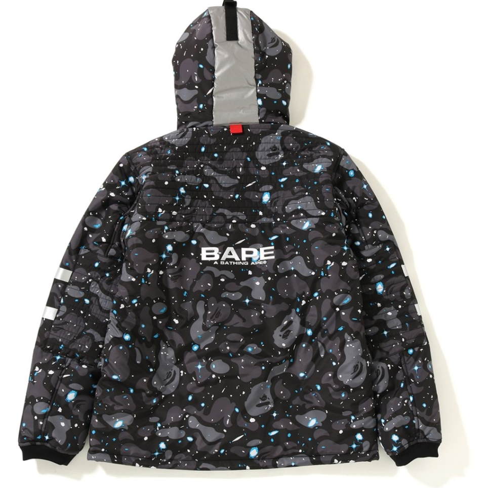 Куртка с капюшоном BAPE Space Camo Hoodie Jacket Black