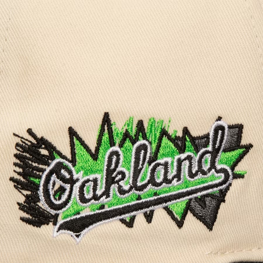 Mitchell-Ness-Cream-Oakland-Athletics-Overspray-Pro-Crown-Snapback-Hat-2
