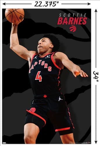Настенный постер Scottie Barnes Toronto Raptors NBA Wall Poster