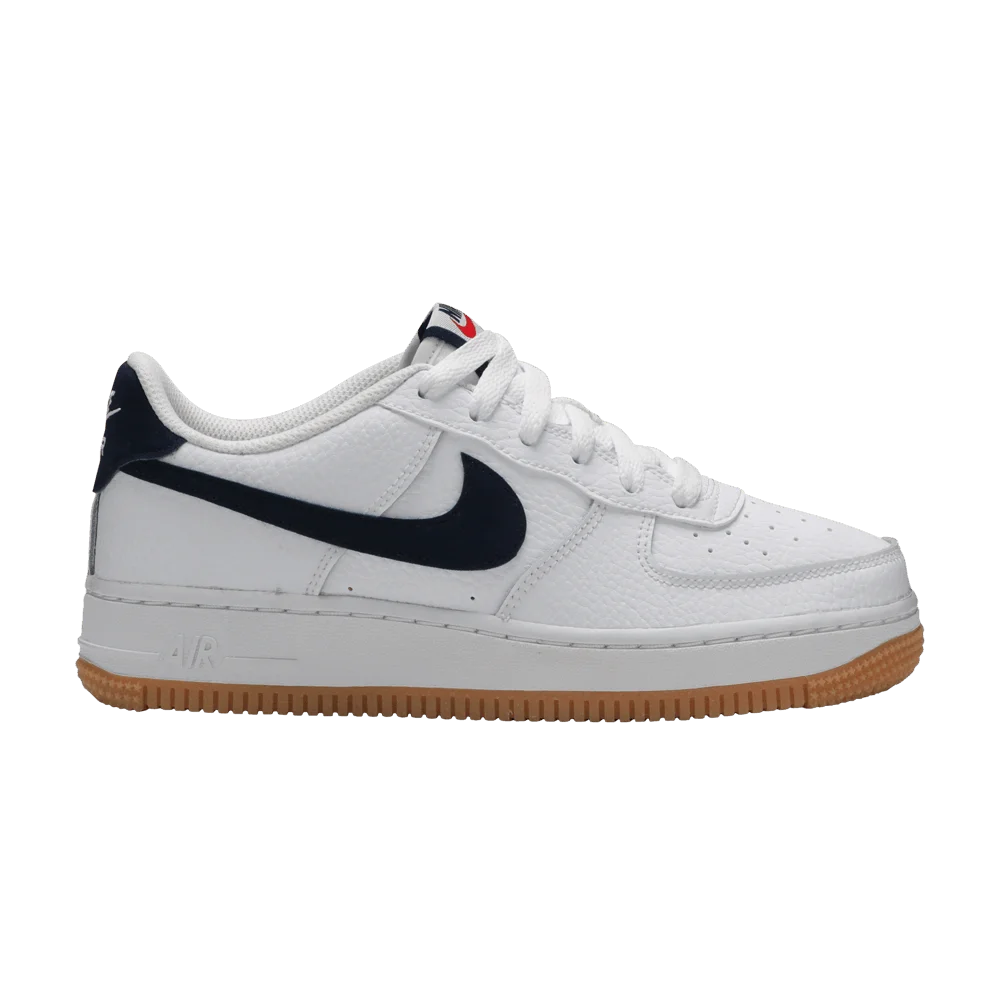Krossovki-Nike-Air-Force-1-Low-GS-White-Obsidian