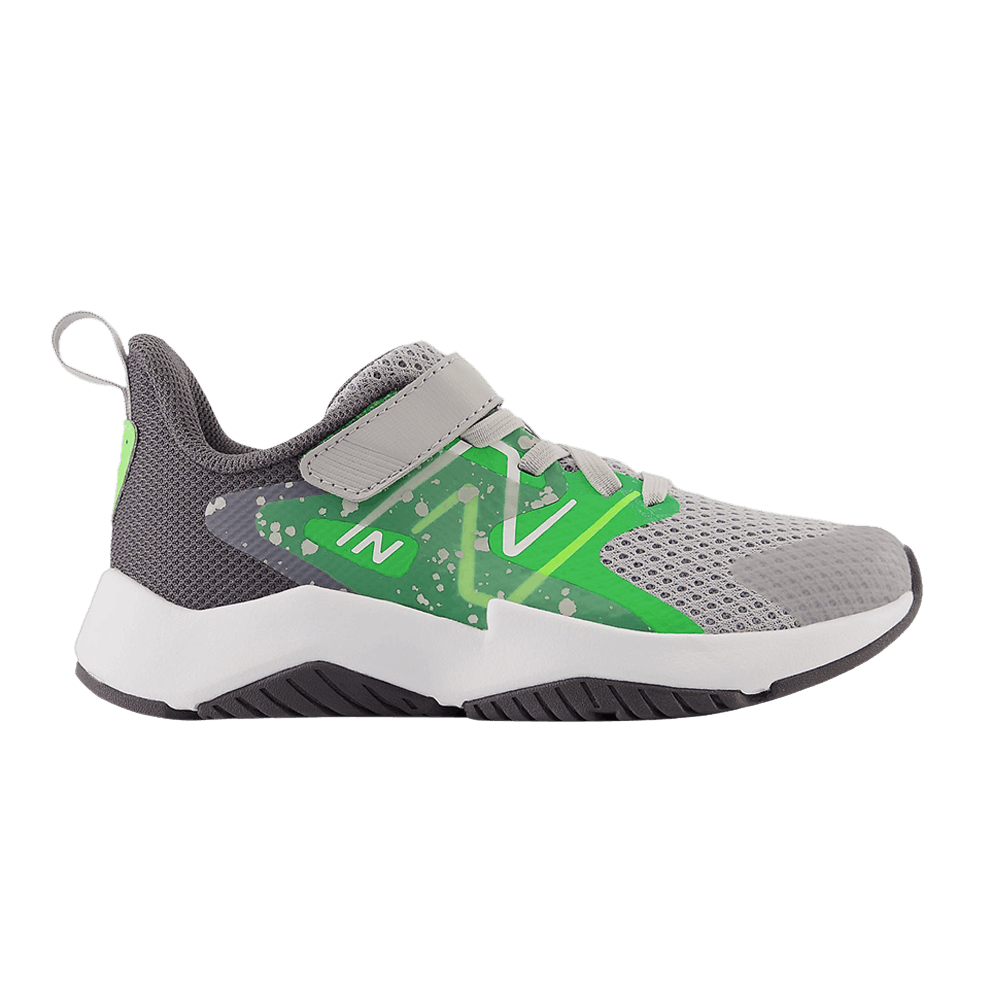 Кроссовки New Balance Rave Run v2 Bungee Lace Top Strap Big Kid X-Wide 'Raincloud Pixel Green'