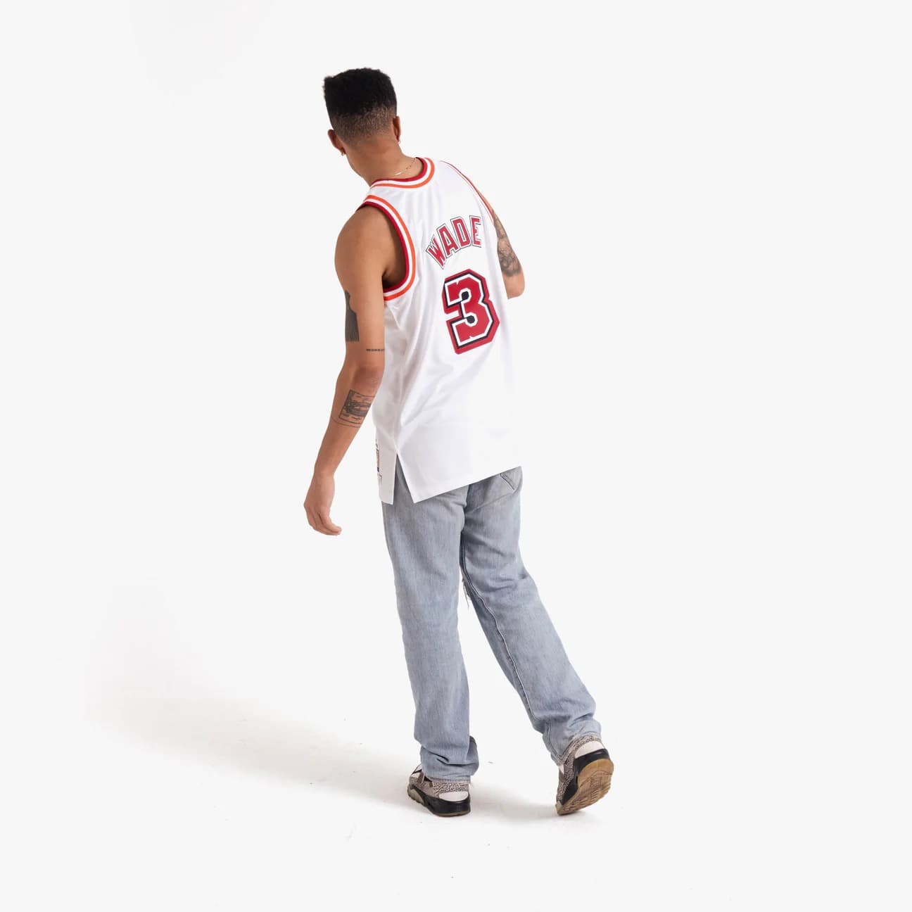 Баскетбольная джерси 2007-08 Miami Heat Dwyane Wade #3 Authentic Hardwood Classic White Jersey