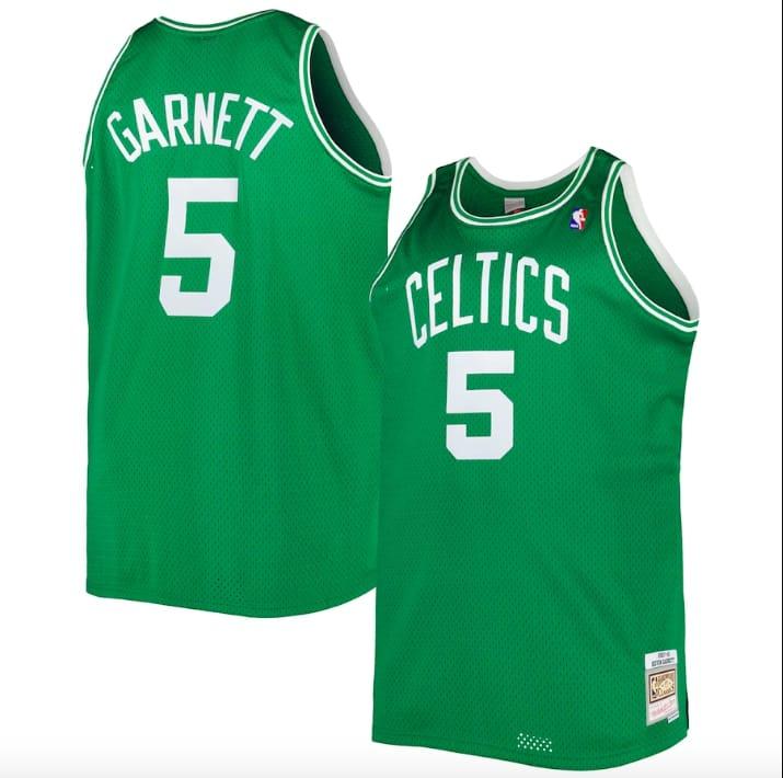 Баскетбольная джерси 2007-08 Boston Celtics #5 Kevin Garnett Big & Tall Kelly Green Jersey