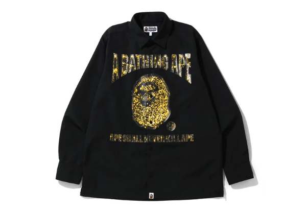 Рубашка BAPE Jewelry Motif Wide Shirt Black