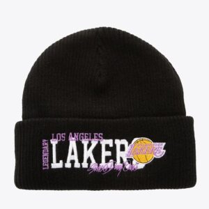 Mitchell-Ness-Black-Los-Angeles-Lakers-Billboard-Vintage-Logo-Cuffed-Knit-Beanie-300x300