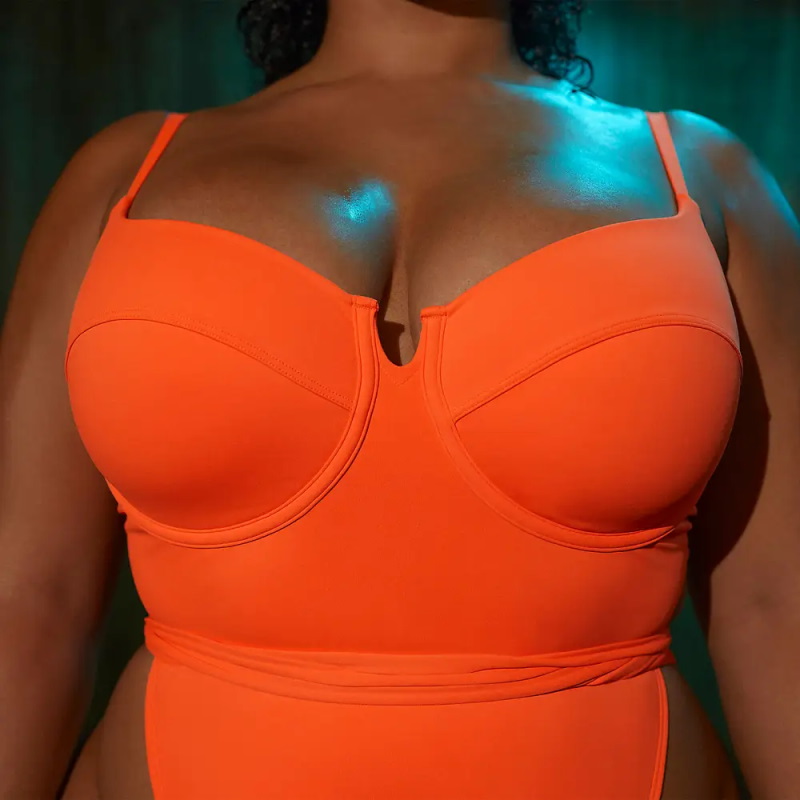 Спортивный купальник adidas Ivy Park Spaghetti Strap One Piece Swimsuit (Plus Size) Solar Orange