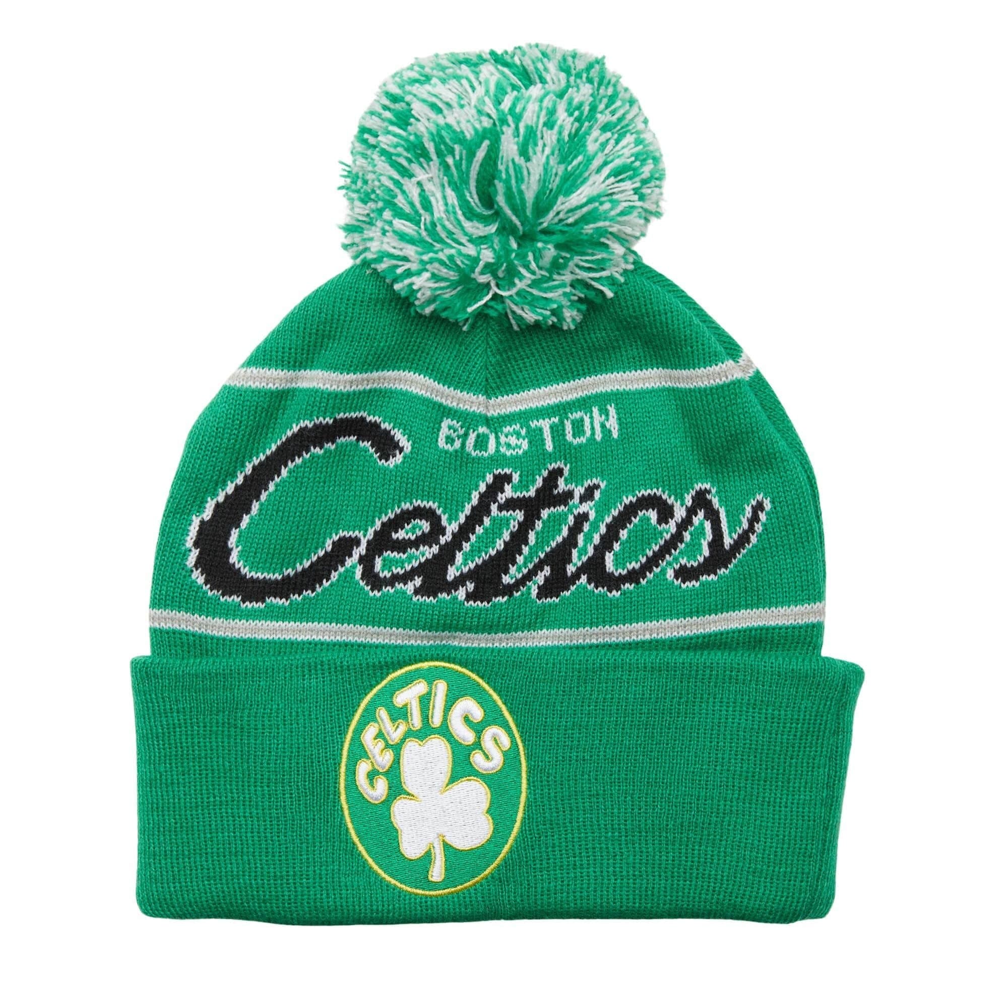 Шапка Script Pom HWC Boston Celtics Beanie
