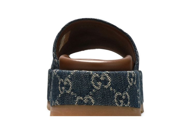 Сандалии Gucci Wmns Platform Slide Sandal 'Allover GG Denim'