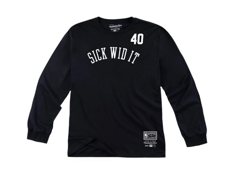 Футболка Mitchell & Ness x E-40 x Golden State Warriors Long Sleeve T-Shirt Black