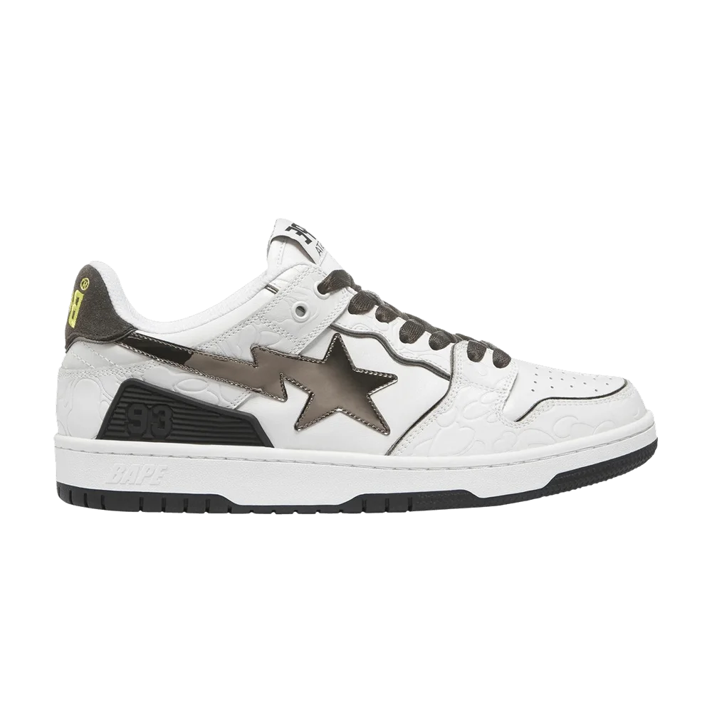 Кроссовки BAPE Wmns Sk8 Sta 'White Metallic Silver'