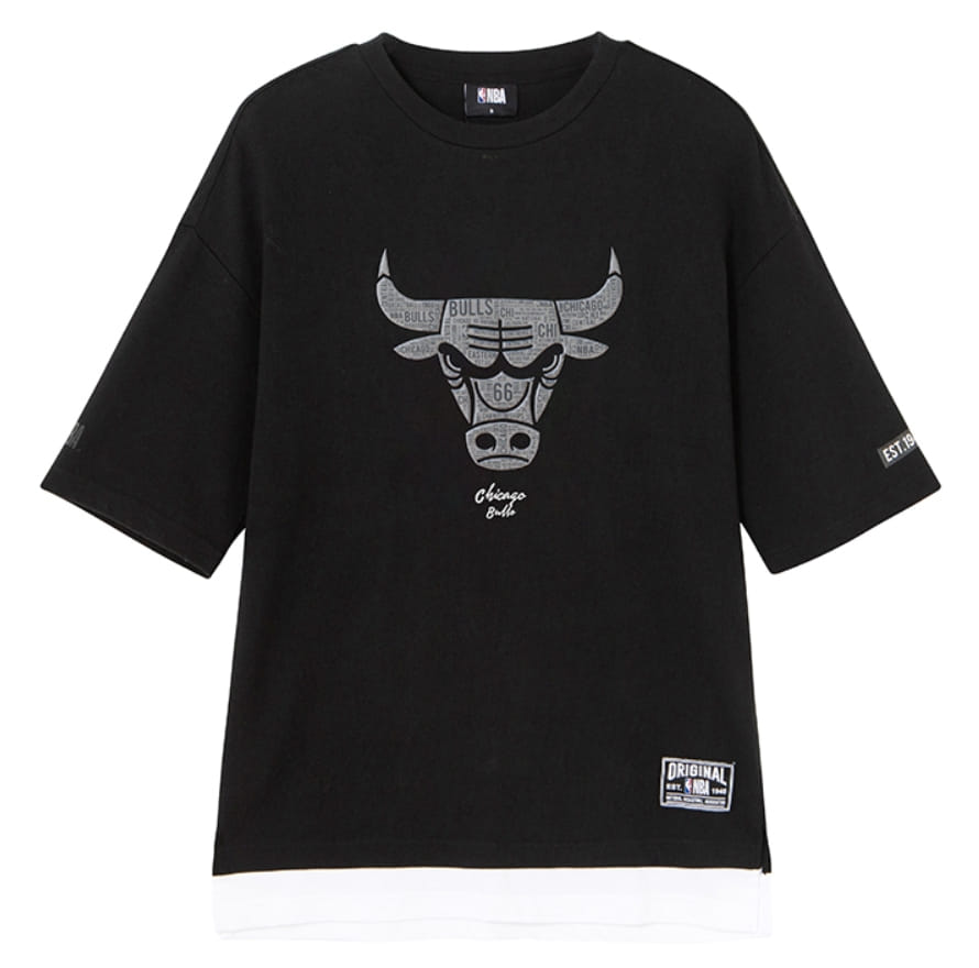 Футболка 2020 NBA Chicago Bulls Black White Tee Unisex