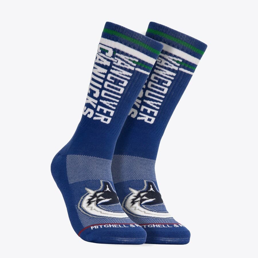 Спортивные носки Mitchell & Ness Vancouver Canucks Power Play Crew Socks