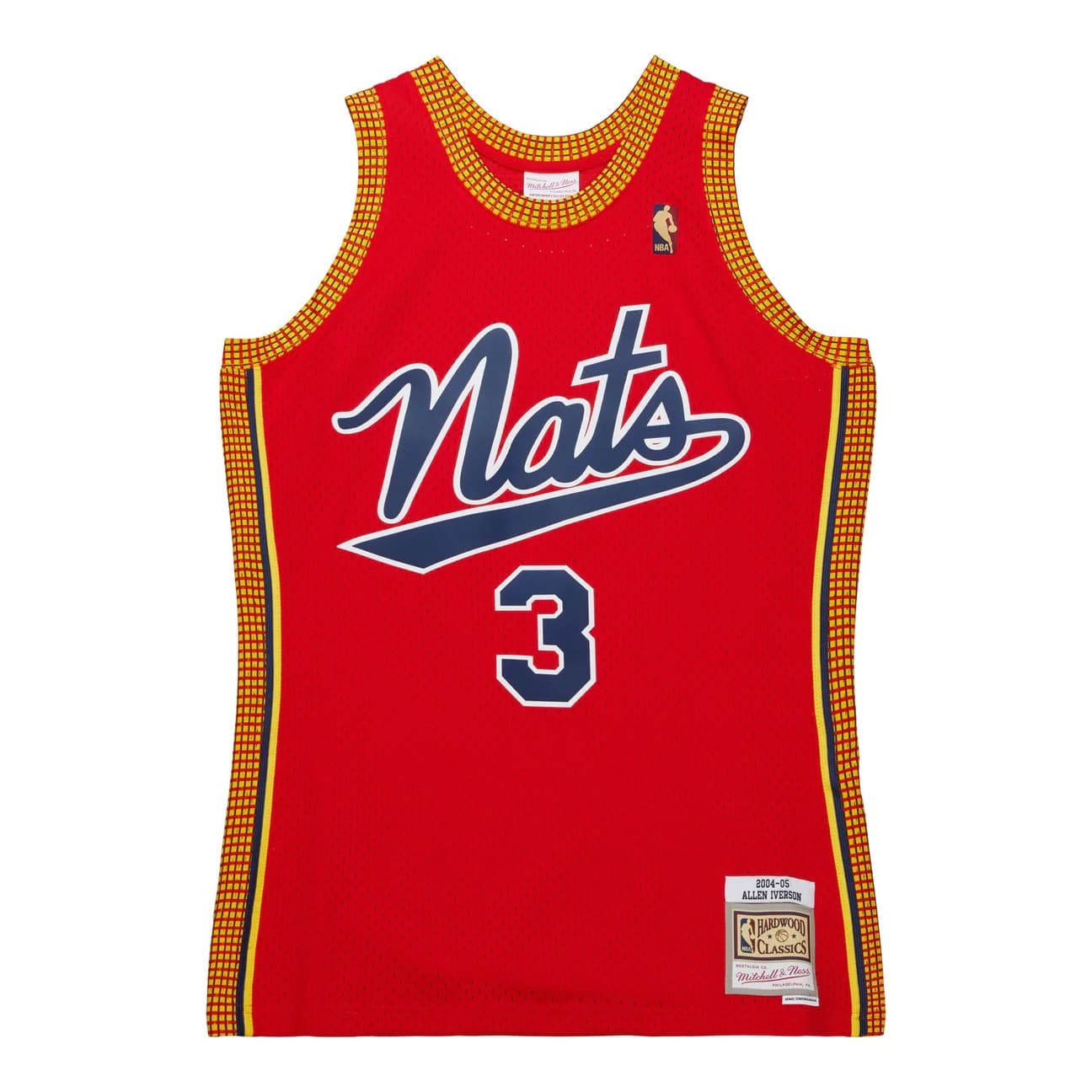 Баскетбольная джерси 2004-05 Syracuse Nationals Allen Iverson #3 Swingman Hardwood Classics Red Jersey