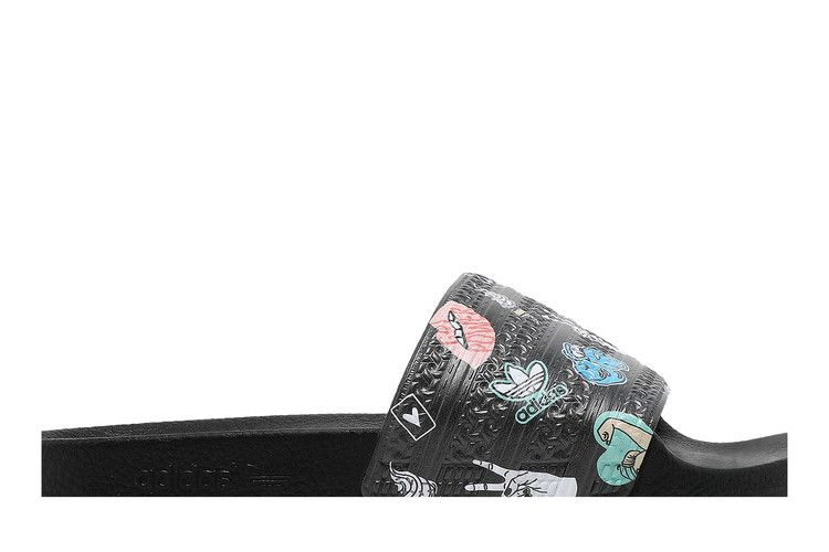 Кроссовки Adidas Adilette Slide J 'Empowering Graphics - Black'