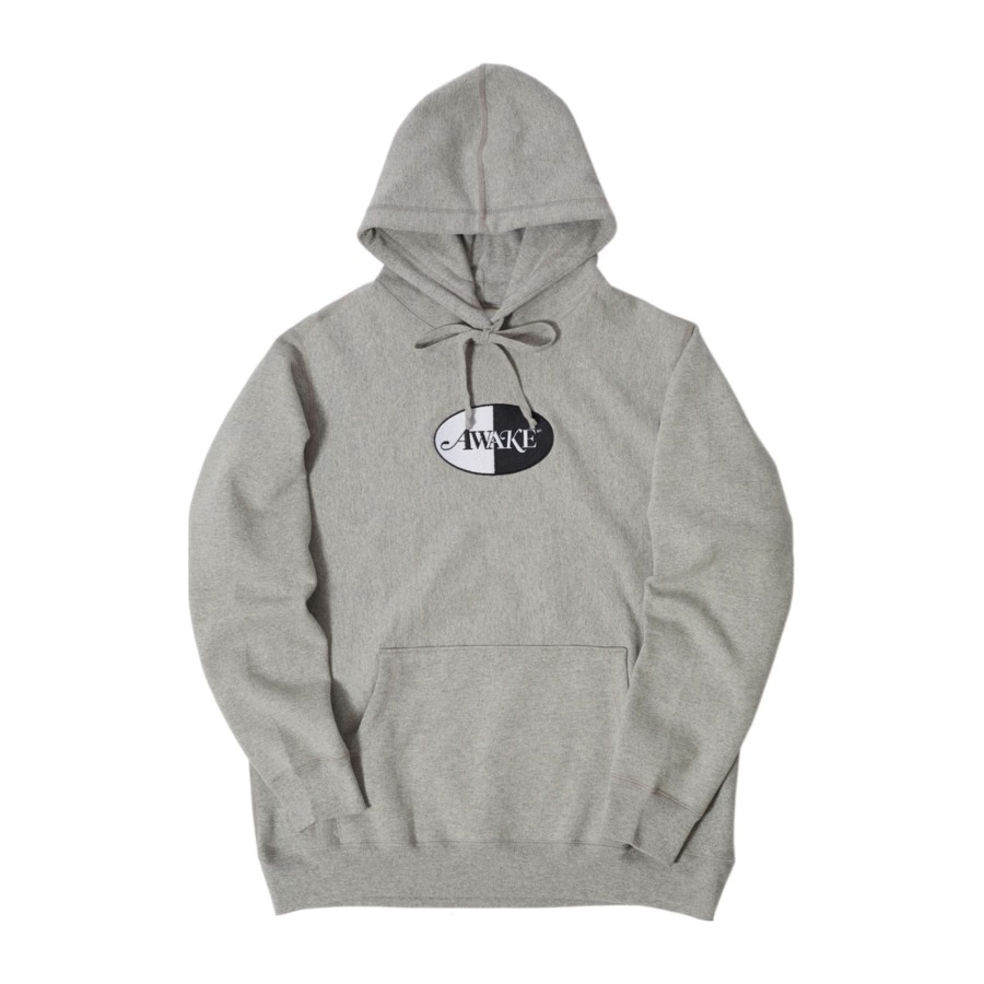 Худи Awake Embroidered Split Logo Patch Hoodie Heather Grey