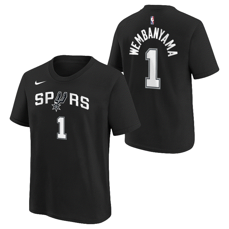 Баскетбольная футболка Nike Victor Wembanyama San Antonio Spurs 2024 Icon NBA Youth T-Shirt