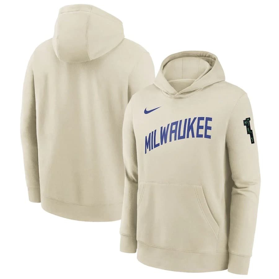 Худи Nike Milwaukee Bucks 2024 City Edition Courtside Youth NBA Dri-Fit Hoodie