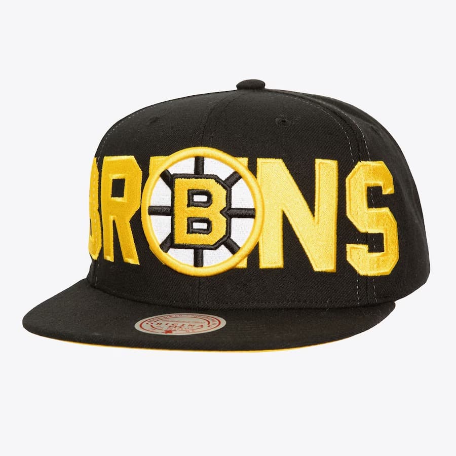 Mitchell-Ness-Black-Boston-Bruins-Day-4-Snapback-Hat