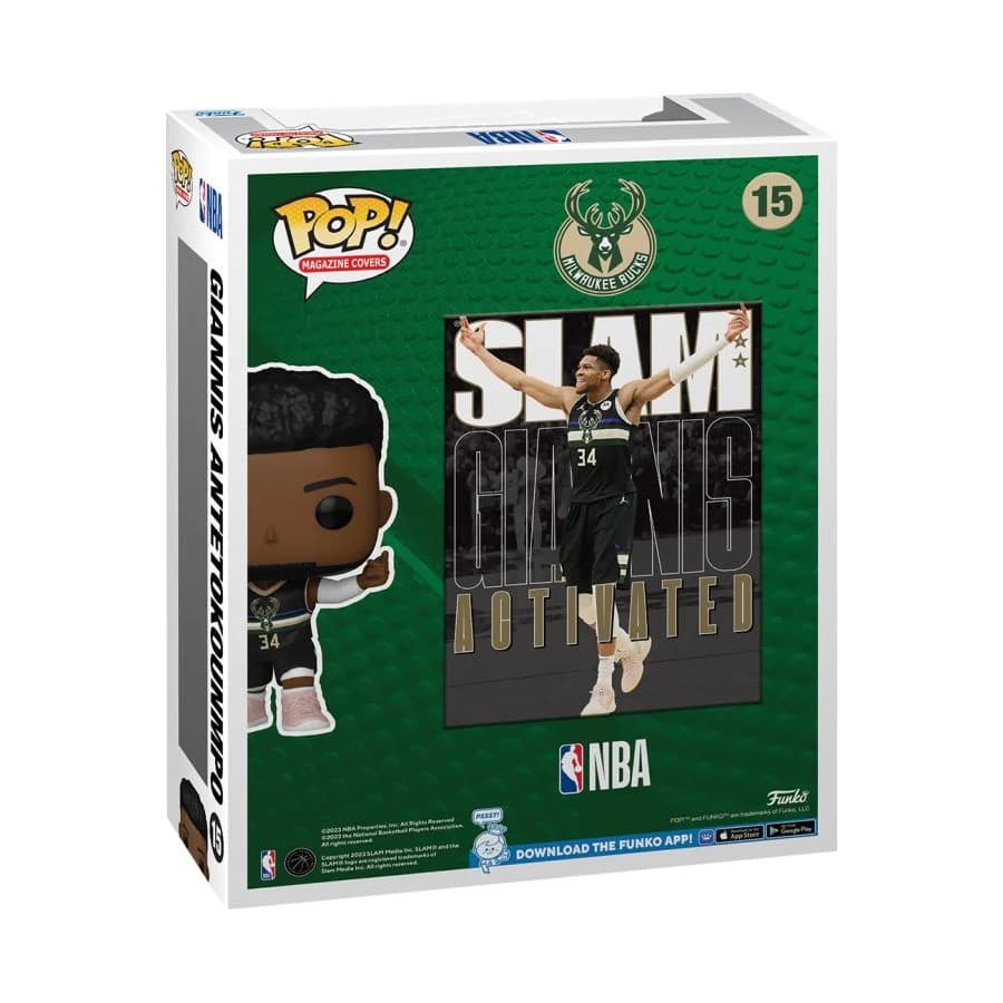 Коллекционная фигурка Funko Giannis Antetokounmpo Milwaukee Bucks Slam Magazine Cover NBA Pop Vinyl