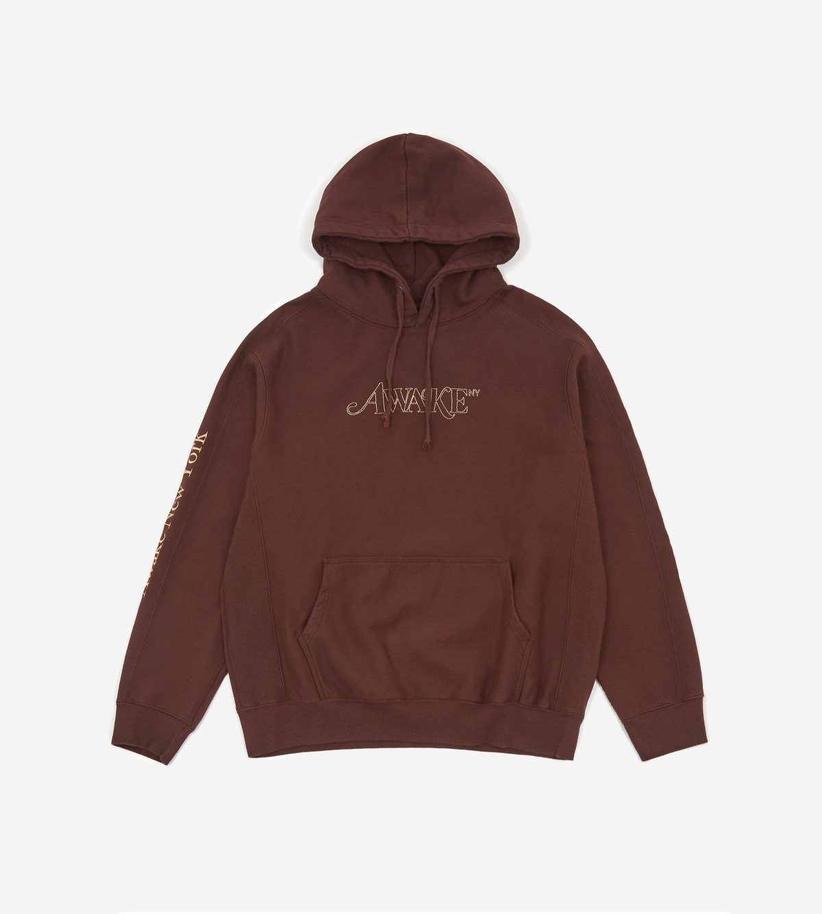 Худи Awake Classic Outline Logo Paneled Embroidered Hoodie Brown