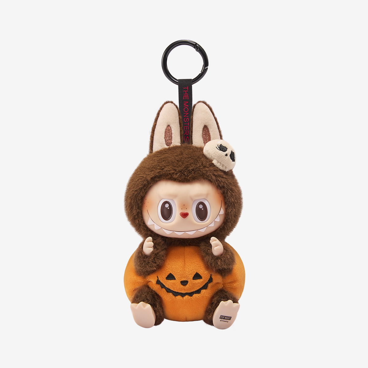 Виниловая фигурка-брелок POP MART LABUBU Happy Halloween Party Series – Sitting Pumpkin