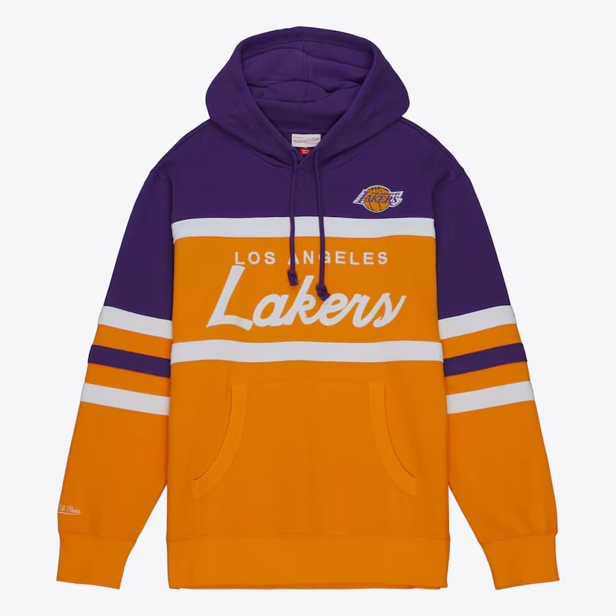 Худи Mitchell & Ness Gold Los Angeles Lakers Head Coach Pullover Hoodie