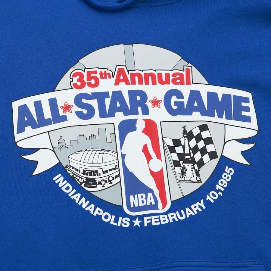 Худи Mitchell & Ness Royal 1985 NBA All-Star Game City Edition Fleece Pullover Hoodie