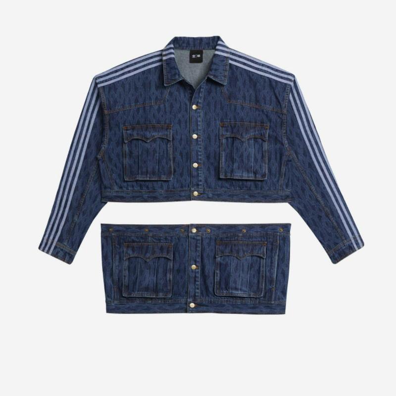 Куртка adidas Ivy Park Monogram Denim Denim Track Jacket (All Gender) Dark Denim