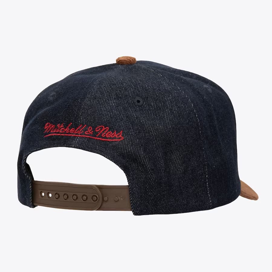 Бейсболка Mitchell & Ness Denim Brown Miami Heat Corduroy D-Stressed Pro Snapback Hat