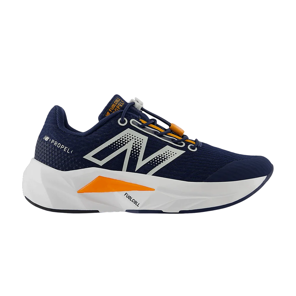 Кроссовки New Balance FuelCell Propel v5 Bungee Lace Little Kid Wide 'Navy Sun Glow'