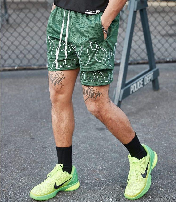 Спортивные шорты Ehot Flames Green Shorts