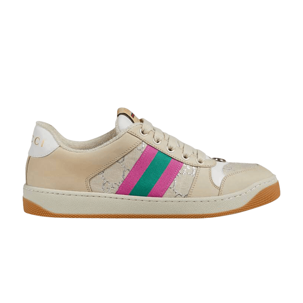 Кроссовки Gucci Wmns Screener 'White GG Lamé'