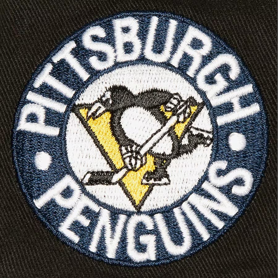 Бейсболка Mitchell & Ness Black Pittsburgh Penguins Brushed Past Ya Pro Snapback Hat