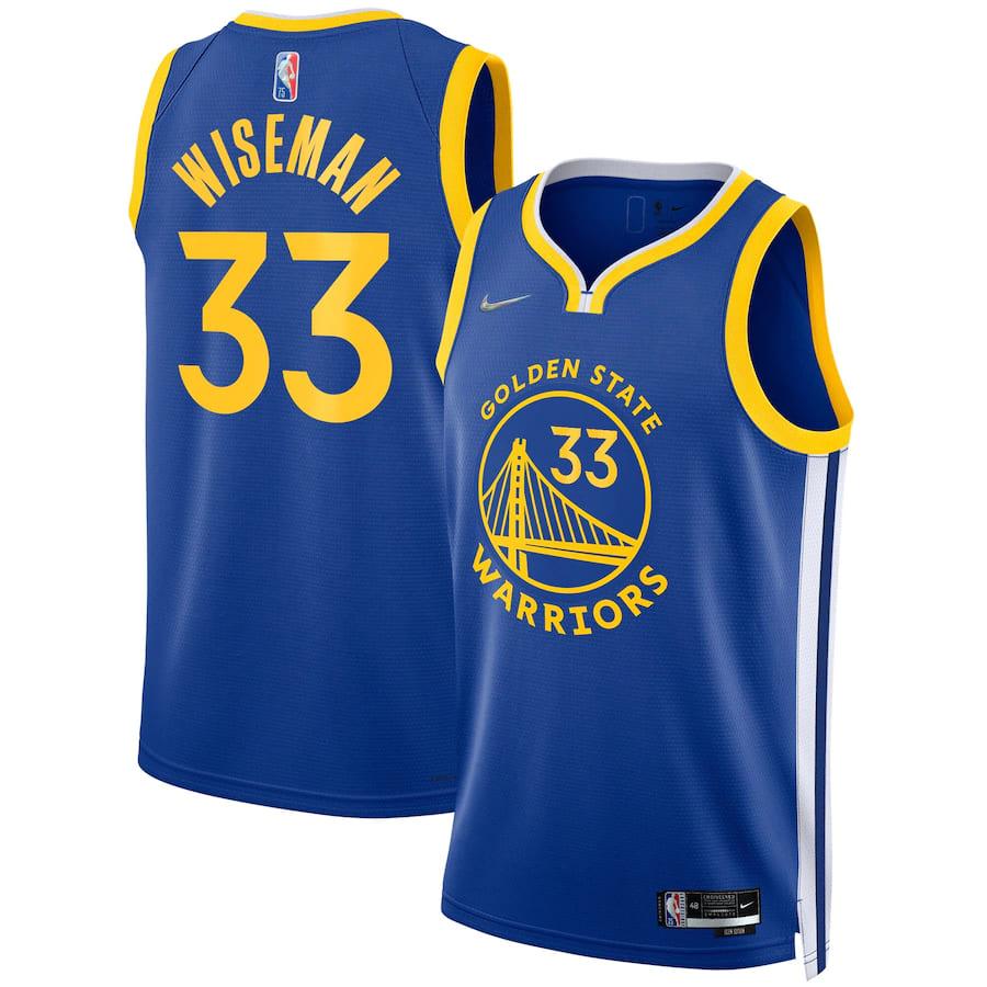 Баскетбольная джерси 2021-22 Golden State Warriors #33 James Wiseman 75th Anniversary Edition Swingman Jersey – Royal