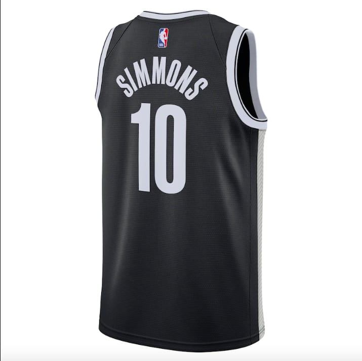 Баскетбольная джерси 2021-22 Brooklyn Nets #10 Ben Simmons Nike Icon Black Jersey