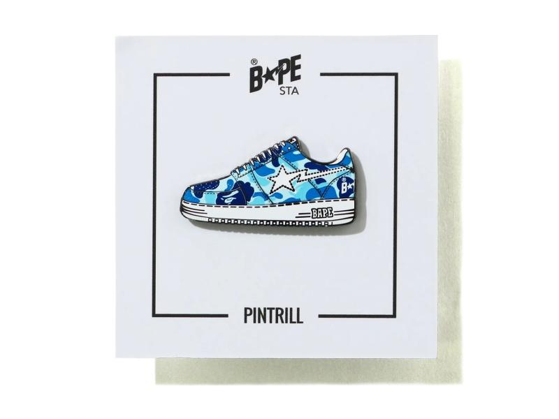 Значок BAPE ABC Camo Bapesta Pintrill Pin Blue