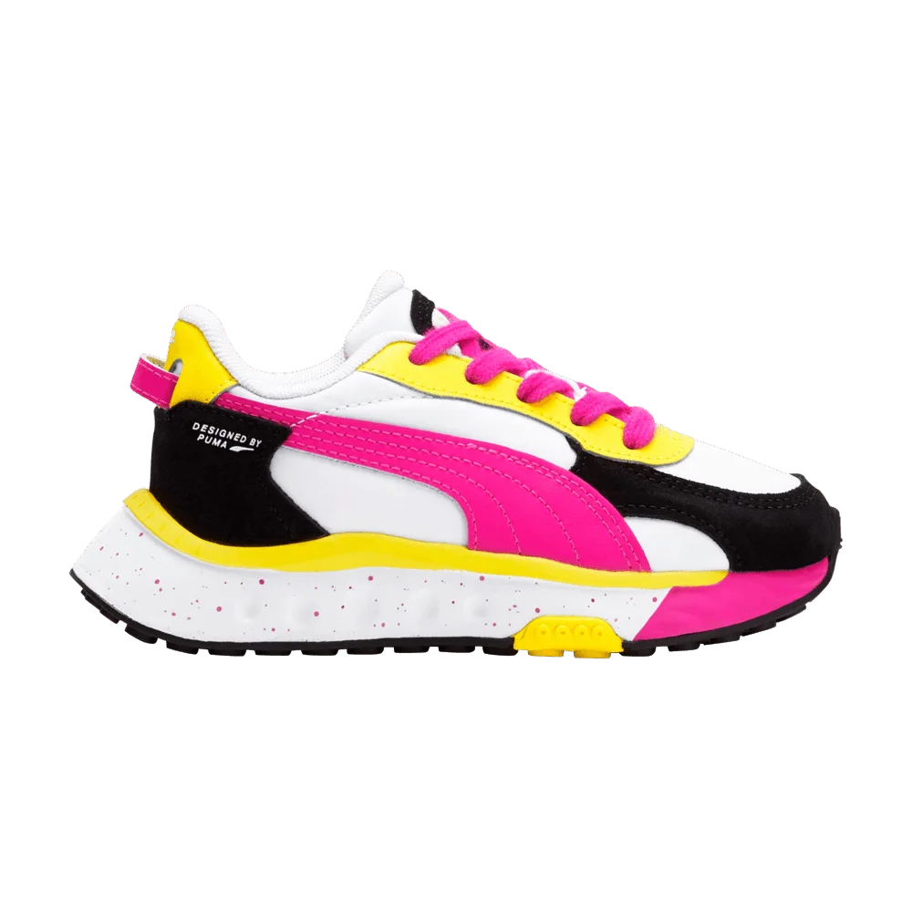 Кроссовки Puma Wild Rider Little Kid 'Rollin' - Pink Glow Yellow'