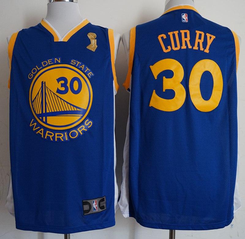 Баскетбольная джерси 2018 NBA Champions Warriors Stephen Curry Blue