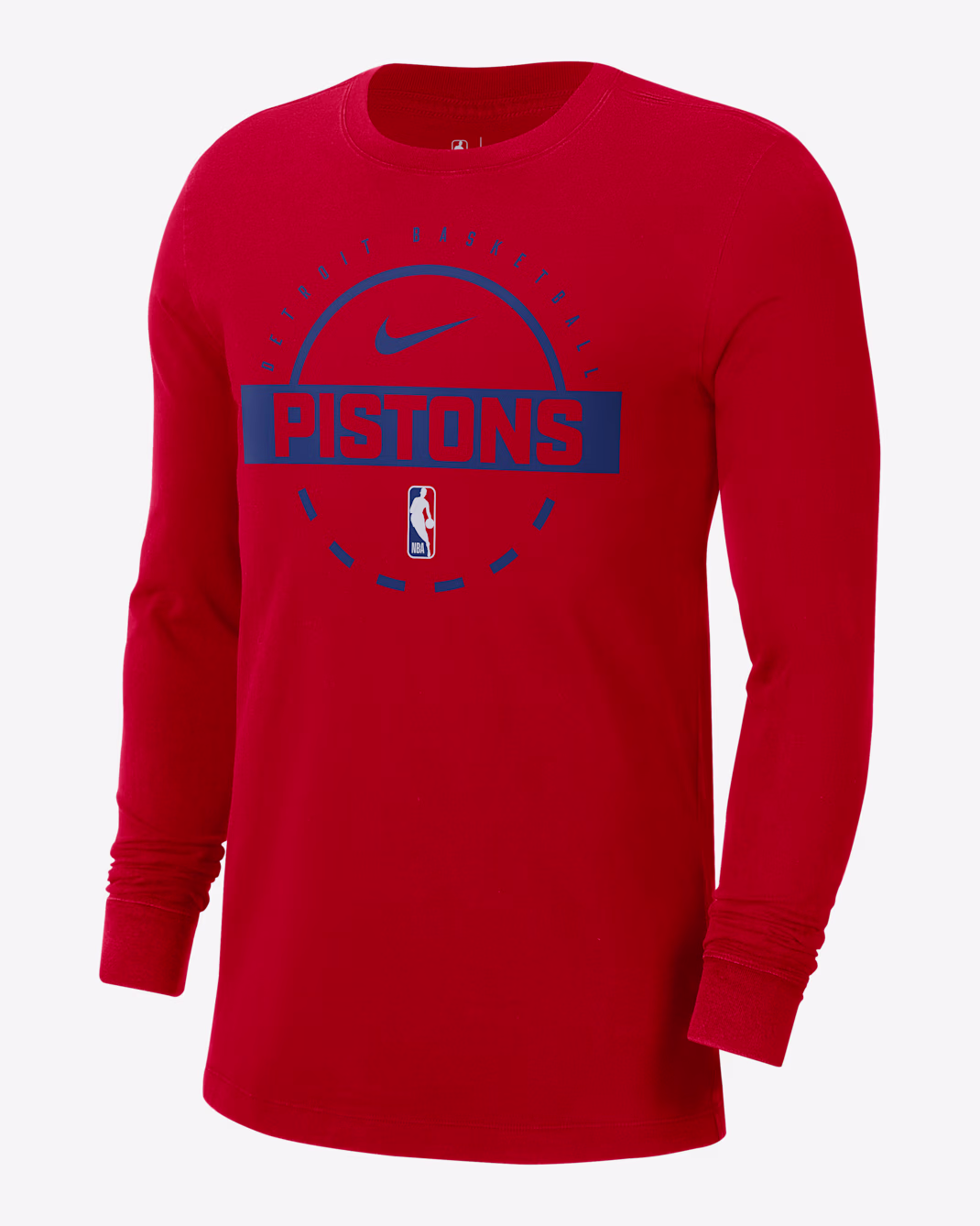 Мужской лонгслив Nike NBA Detroit Pistons University Red