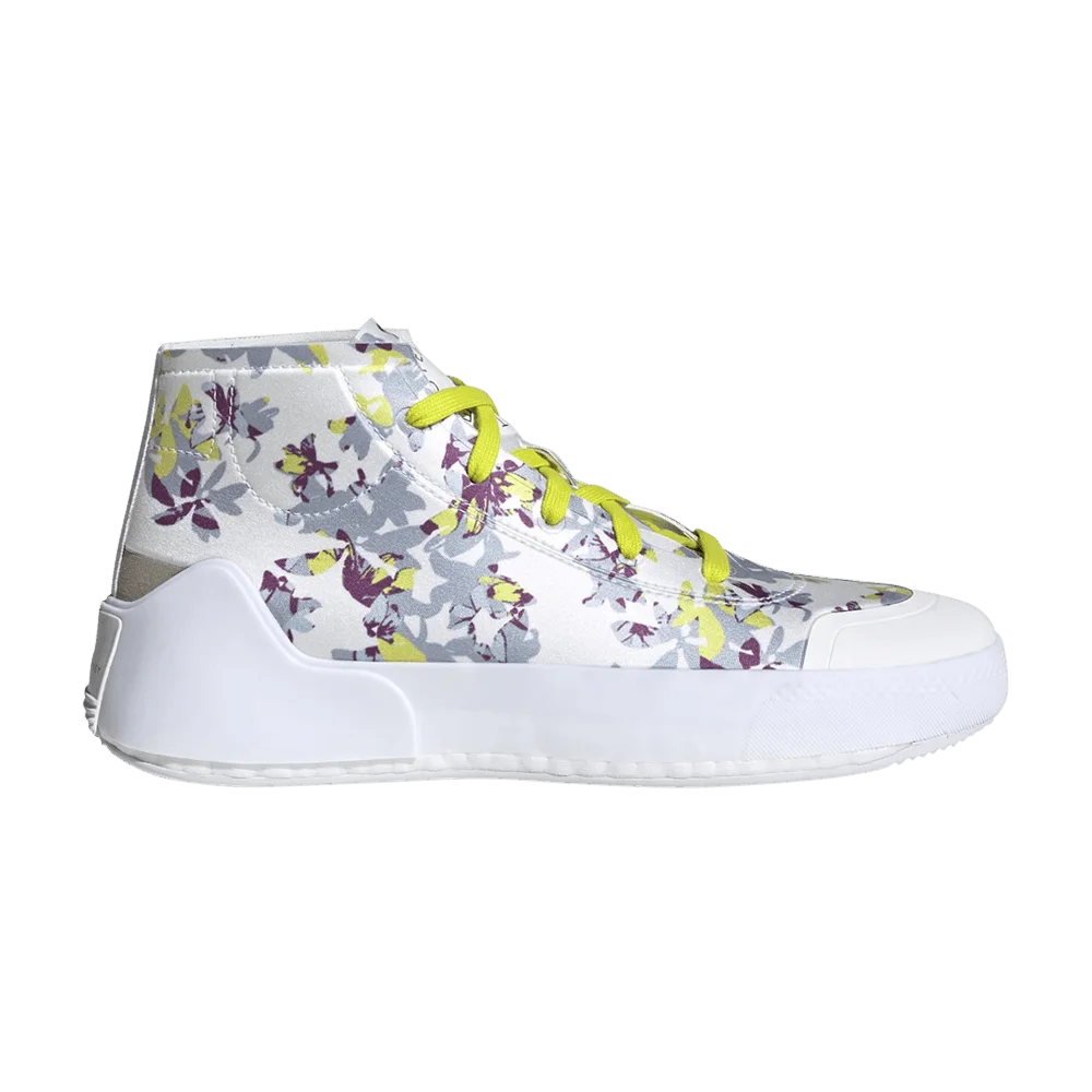 Кроссовки Stella McCartney x adidas Wmns Treino Mid 'Floral Print - White Acid Yellow'